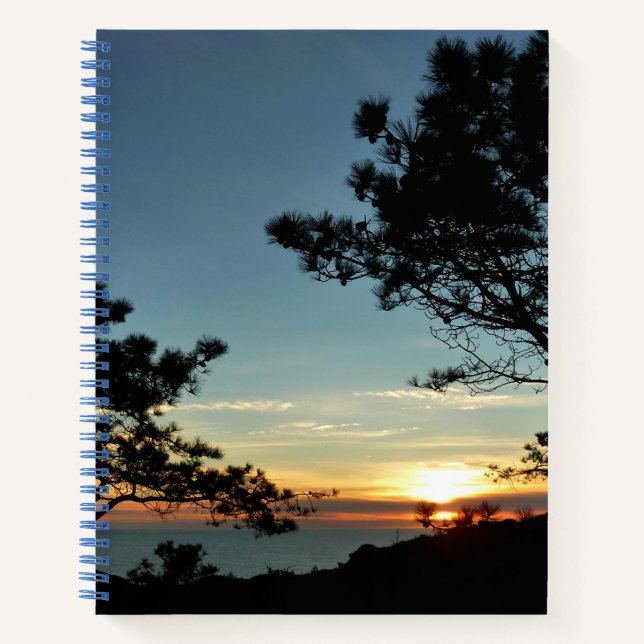 Torrey Pine Sunset III California Landscape Notebook (Front)