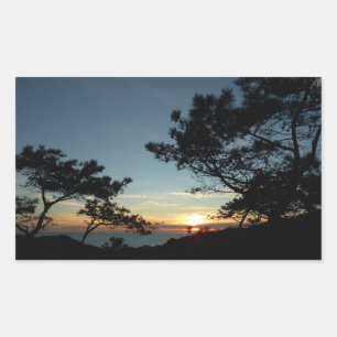 Torrey Pine Sunset III California Landscape Rectangular Sticker