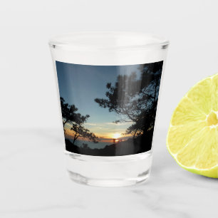 Torrey Pine Sunset III California Landscape Shot Glass