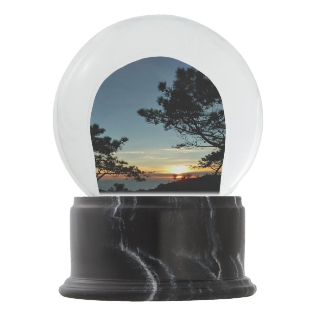 Torrey Pine Sunset III California Landscape Snow Globe (Front)