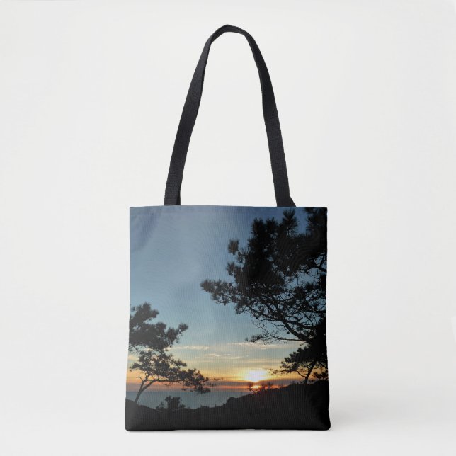 Torrey Pine Sunset III California Landscape Tote Bag (Front)