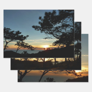 Torrey Pine Sunset III California Landscape Wrapping Paper Sheet