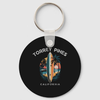 Torrey Pines Beach California Men Women Surfing  Key Ring