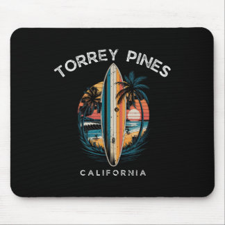 Torrey Pines Beach California Men Women Surfing  Mouse Mat