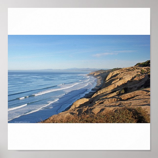 Torrey Pines viewing Blacks Beach north to Oceansi Poster (Front)