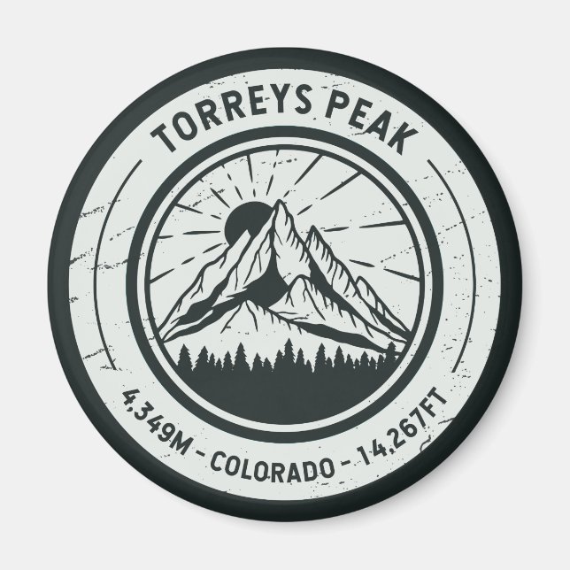Torreys Peak Colorado Hiking Skiing Travel  Magnet (Front)