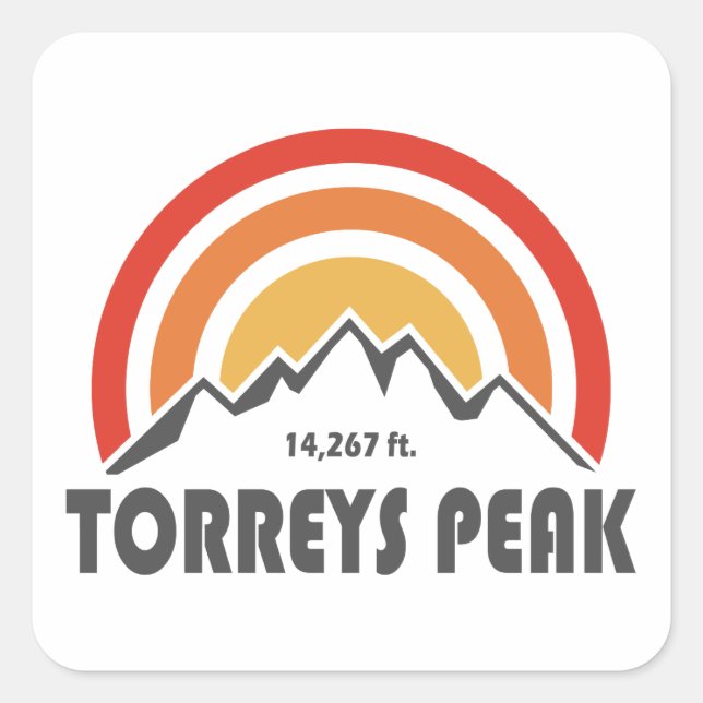 Torreys Peak Square Sticker (Front)