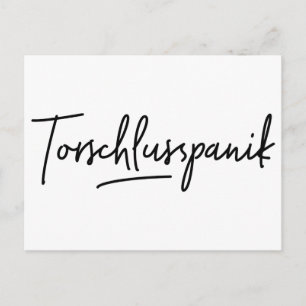Torschlusspanik, German Word, German Language Holiday Postcard