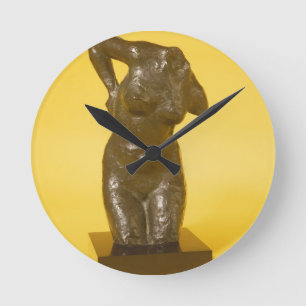 Torso (bronze) round clock