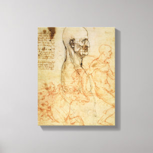Torso of a Man in Profile, the Head Squared for Pr Canvas Print