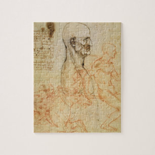 Torso of a Man in Profile, the Head Squared for Pr Jigsaw Puzzle