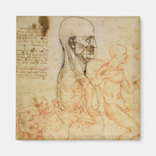 Torso of a Man in Profile, the Head Squared for Pr Magnet