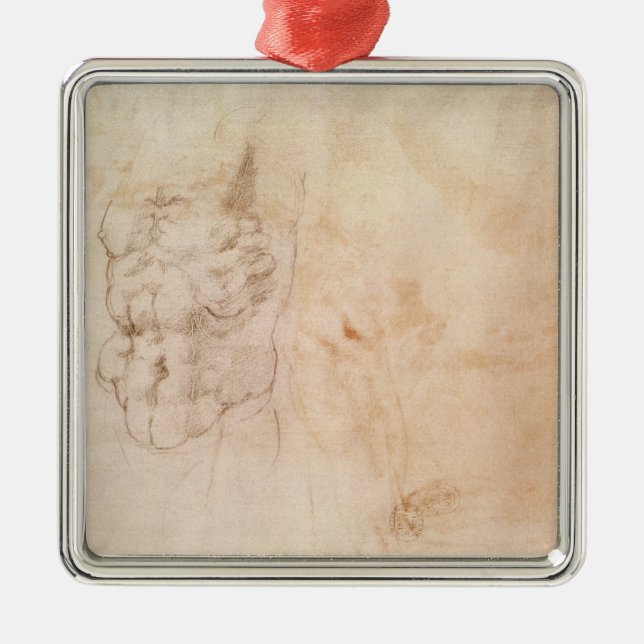 Torso Study Metal Tree Decoration (Front)