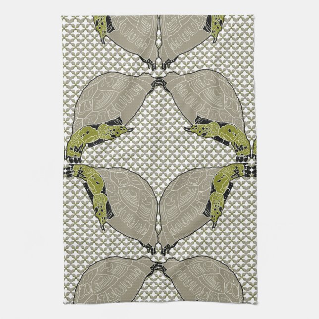 Tort the tortoise tea towel (Vertical)
