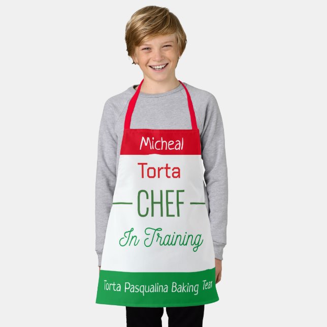 torta baking team- kids apron (Worn)