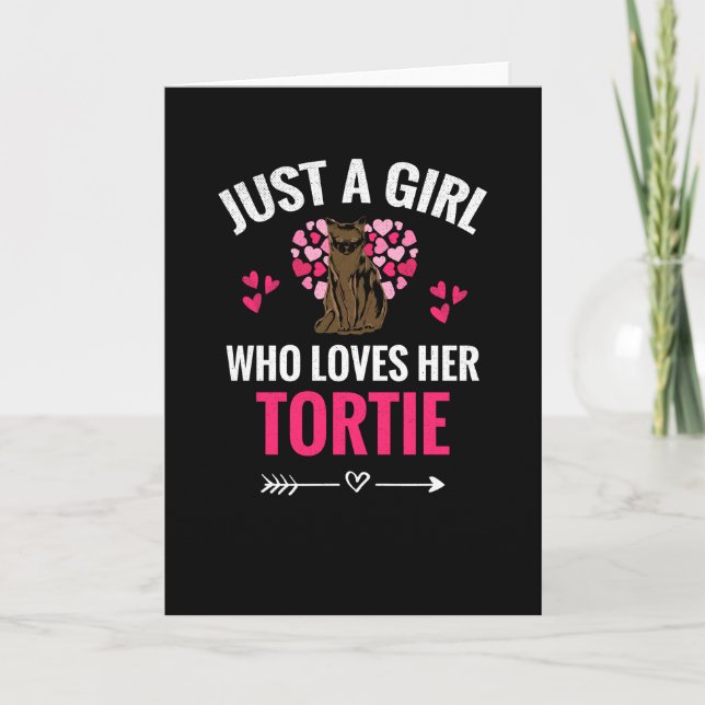 Tortie Cat Gifts For Women Tortoiseshell Cat Gifts Card (Front)