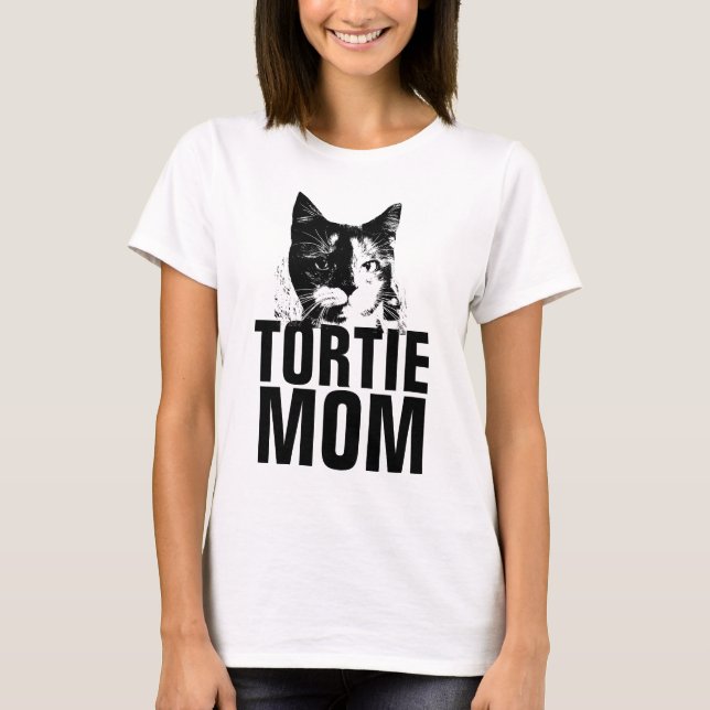 TORTIE CAT MOM, Tortoiseshell Cat T-shirts (Front)