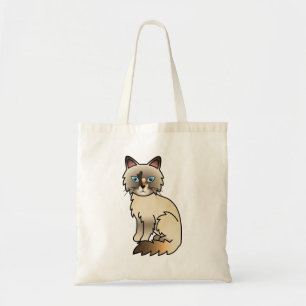 Tortie Point Birman / Ragdoll Cat Tote Bag