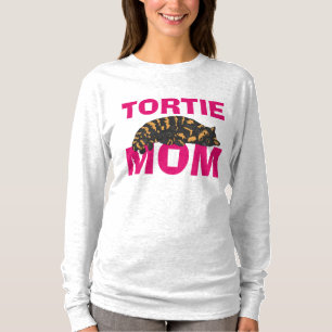 TORTIE tortoiseshell CAT MOM T-Shirts