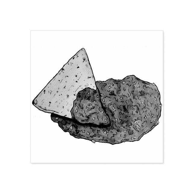 Tortilla Chips and Dip Tomato Salsa Mexican Food Rubber Stamp (Imprint)