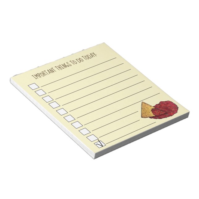 Tortilla Chips and Salsa Mexican Food Checklist Notepad (Angled)