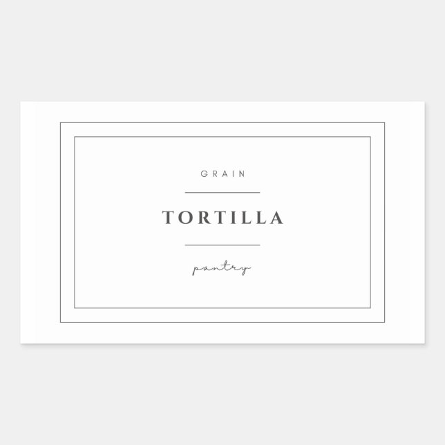 Tortilla Food Label Stickers (Front)