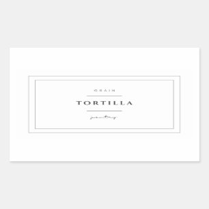 Tortilla Food Label Stickers