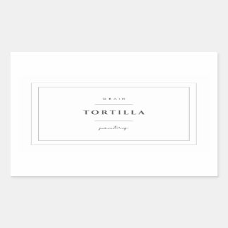 Tortilla Food Label Stickers