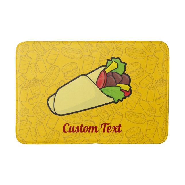 Tortilla Sandwich Wrap Bathroom Mat (Front)