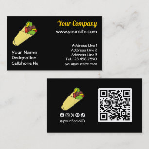 Tortilla Sandwich Wrap Business Card