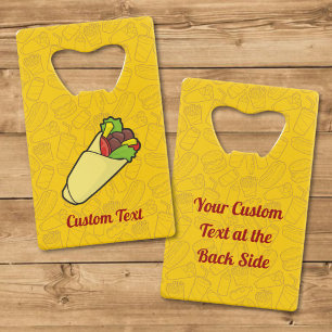 Tortilla Sandwich Wrap Credit Card Bottle Opener