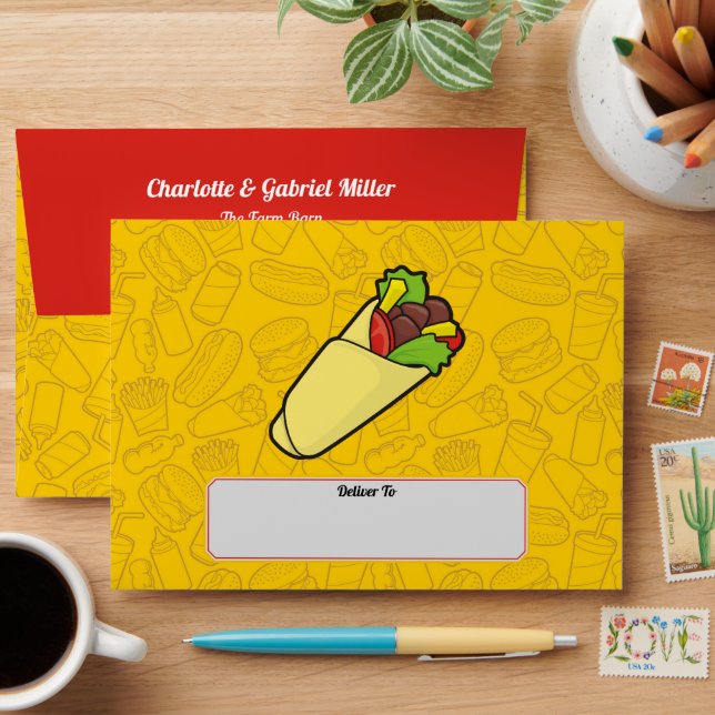 Tortilla Sandwich Wrap Envelopes (Desk)
