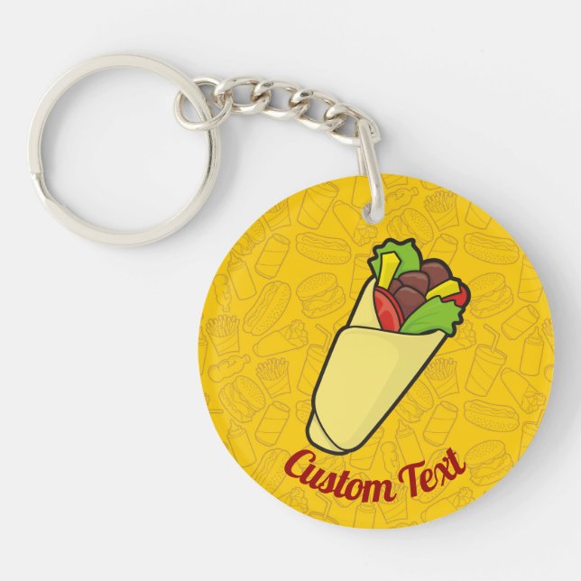 Tortilla Sandwich Wrap Keychain (Front)