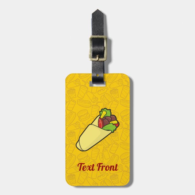 Tortilla Sandwich Wrap Luggage Tag (Front Vertical)