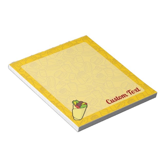 Tortilla Sandwich Wrap Notepad (Angled)