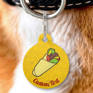 Tortilla Sandwich Wrap Pet ID Tag