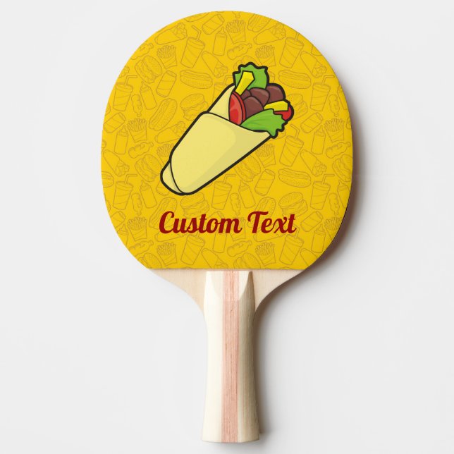 Tortilla Sandwich Wrap Ping-Pong Paddle (Front)