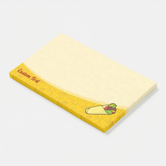 Tortilla Sandwich Wrap Post-it Notes (Angled)