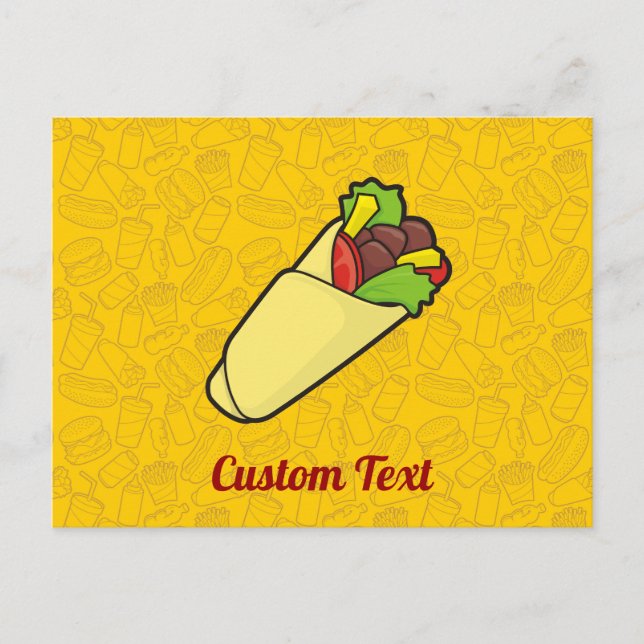 Tortilla Sandwich Wrap Postcard (Front)