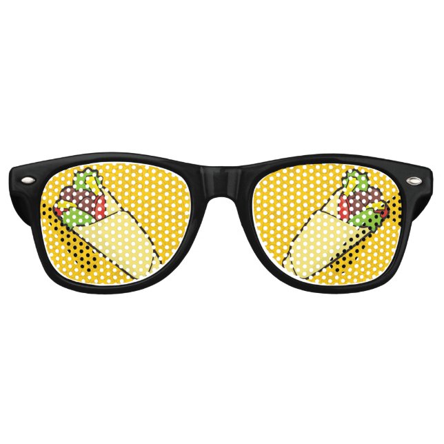 Tortilla Sandwich Wrap Retro Sunglasses (Front)