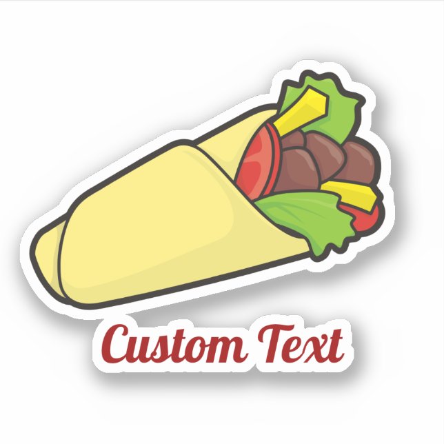 Tortilla Sandwich Wrap Sticker (Front)