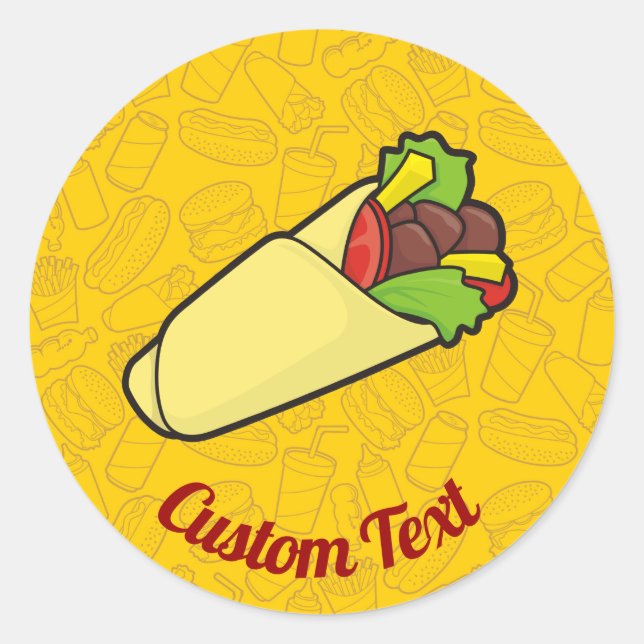 Tortilla Sandwich Wrap Sticker (Front)