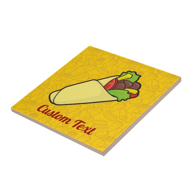 Tortilla Sandwich Wrap Tile (Side)