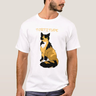 "Tortitude" Tortie Cat Men's Basic T-Shirt