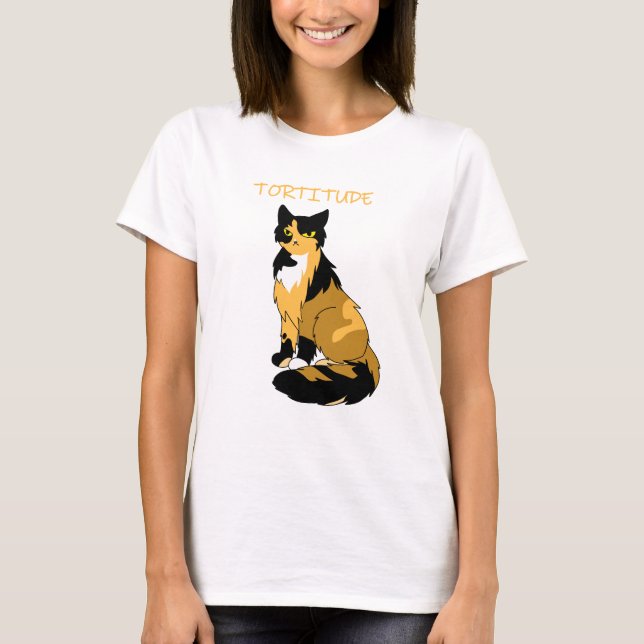"Tortitude" Tortie Cat Women's Basic T-Shirt (Front)