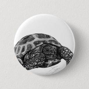 Tortoise 6 Cm Round Badge