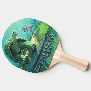 Tortoise and the Hare Art Ping Pong Paddle