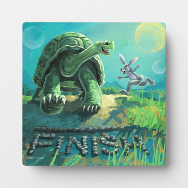 Tortoise and the  Hare Art Plaque (Front)