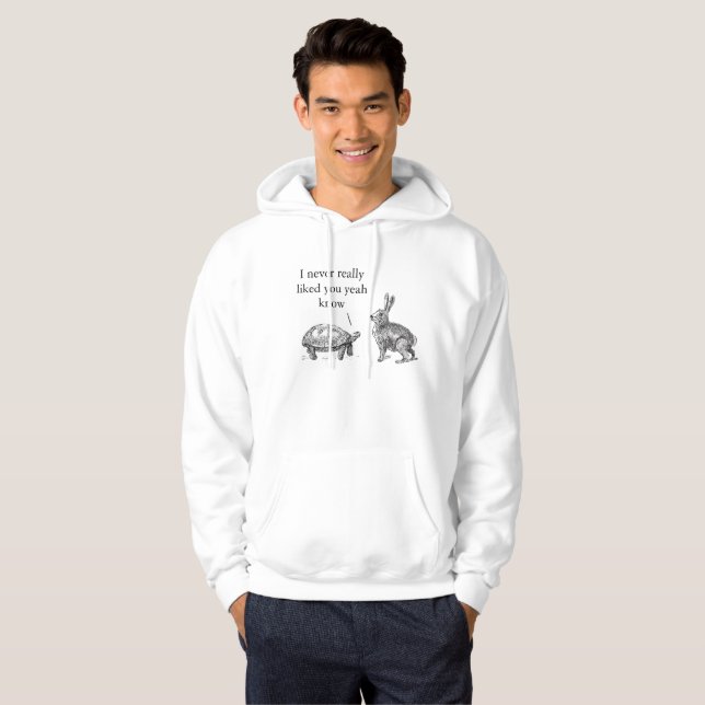 Tortoise and the Hare dry humour Sweatshirt Hoodie (Front Full)