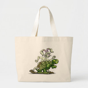 Tortoise and the Hare Large Tote Bag